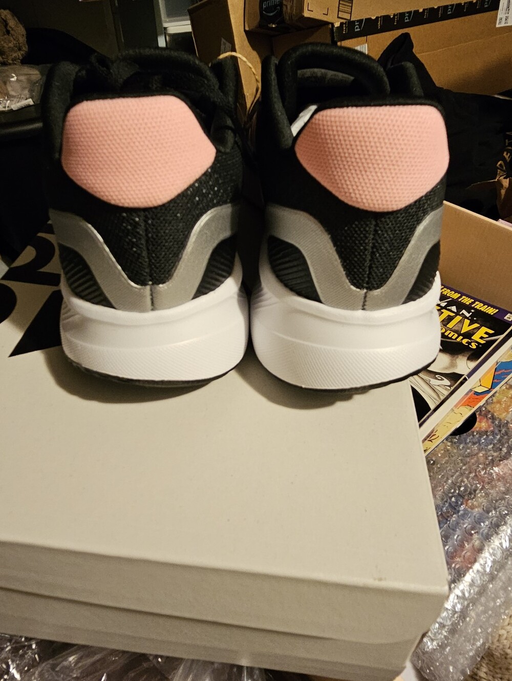 Adidas Runfalcon 5J Kids Running Shoes Black Pink Silver Size 4Y NEW - Picture 3 of 7